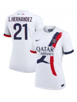 Paris Saint-Germain Lucas Hernandez #21 Replika Borta Kläder Dam 2024-25 Kortärmad